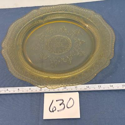 Vintage Yellow Federal Depression Dish