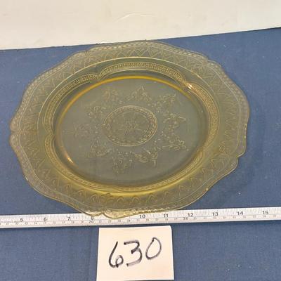 Vintage Yellow Federal Depression Dish