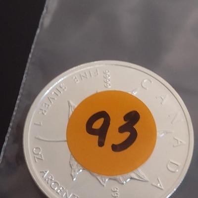 2011 Elizabeth II Canadian $5 Silver 1oz Coin (#93)