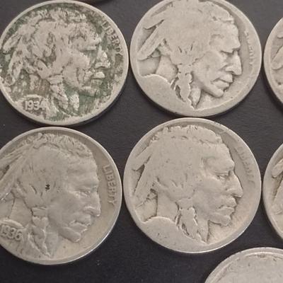 Set of 17 Various Dates U.S. Mint Buffalo Nickels Circulated (#100)