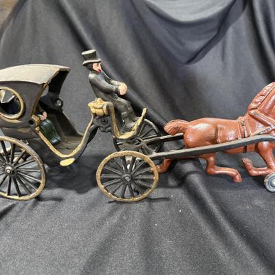 Cast Iron Horse & Carriage