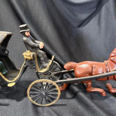 Cast Iron Horse & Carriage