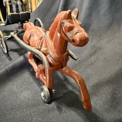 Cast Iron Horse & Carriage
