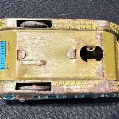 Vintage Japanese Tin Army Jeep with MT108 Tank