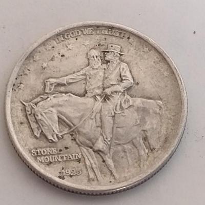 1925 U.S. Mint Stone Mountain Memorial to the Soldier of the South Silver Half-Dollars Circulated (#129)