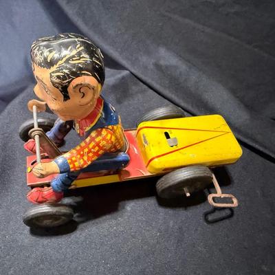 Vintage Howdy Doody Nylint Go-Kart Tin Wind-up Toy