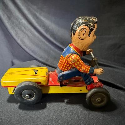 Vintage Howdy Doody Nylint Go-Kart Tin Wind-up Toy