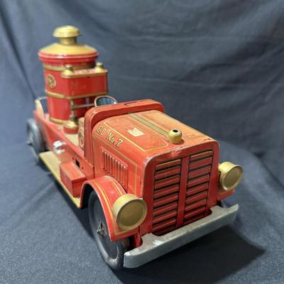 Vintage FD No. 7 Tin Fire Truck