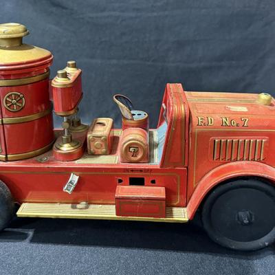 Vintage FD No. 7 Tin Fire Truck
