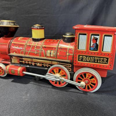 Vintage Cragstan Frontier Locomotive tin toy