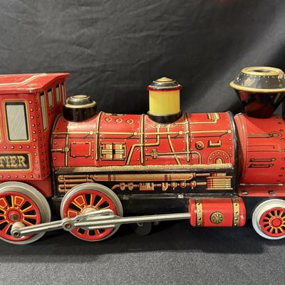 Vintage Cragstan Frontier Locomotive tin toy