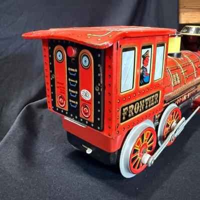 Vintage Cragstan Frontier Locomotive tin toy