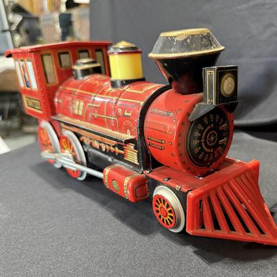 Vintage Cragstan Frontier Locomotive tin toy