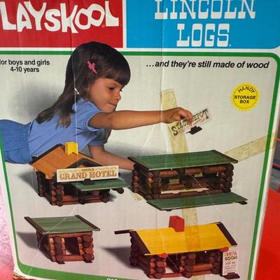 Two sets of Playskool Lincoln toys