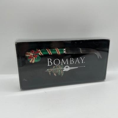 Bombay Christmas Cheese Knife & Bottle Stopper