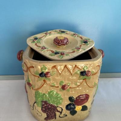 Vintage hand painted Japanese Biscuit Jar
