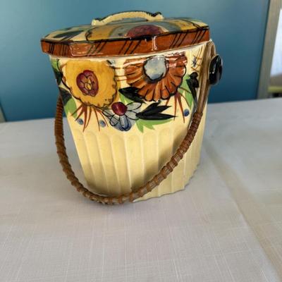 Mid-Century Japanese Majolica Cookie Jar