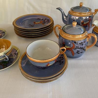 Hand Painted Japanese Lusterware set