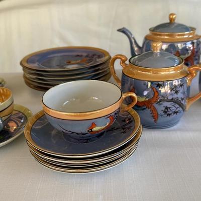 Hand Painted Japanese Lusterware set