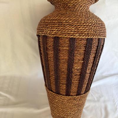 Woven Wicker Vase