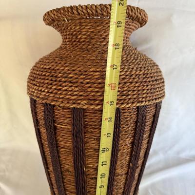 Woven Wicker Vase