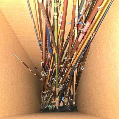 Box of fishing rods