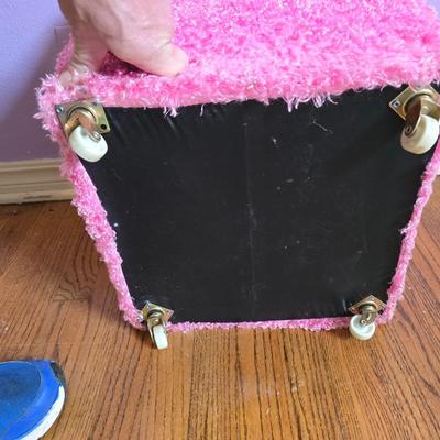 Fuzzy pink cart