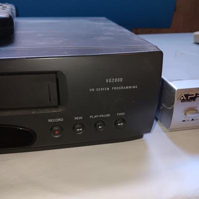 GE VCR WITH REMOTE AND APEX DVD PLAYER WITH REMOTE