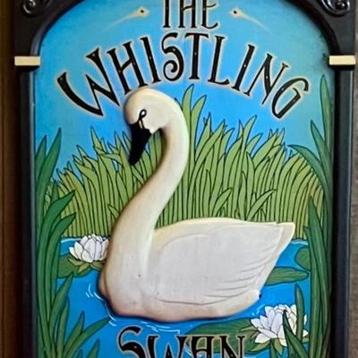 The Whistling Swan Vintage Wooden Sign