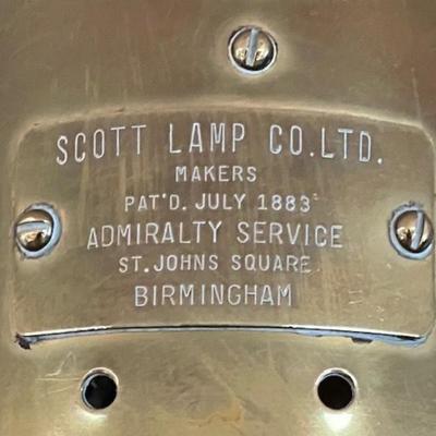 Antique Brass Hanging Kerosene Lamp