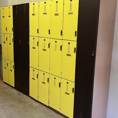 Lockers: Three Side By Side Units