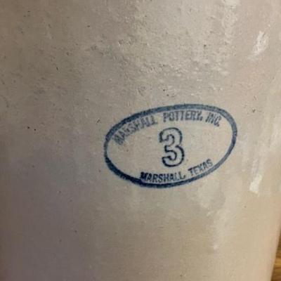 Marshall Pottery (Texas) 3 Gallon Stoneware Crock