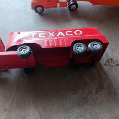 VINTAGE BUDDY L 23" LONG TEXACO TANKER TRUCK TOY