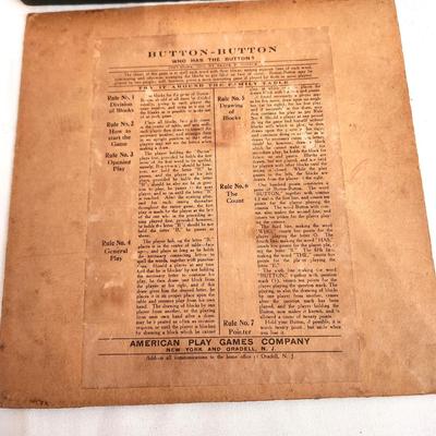 Lot #105 Charming Antique Game (1910) Button, Button, Who has the Button? Complete!