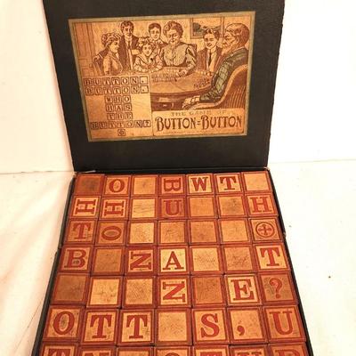Lot #105 Charming Antique Game (1910) Button, Button, Who has the Button? Complete!
