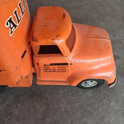 VINTAGE ALLIED VAN LINES 22" TWO PIECE TOY TRUCK