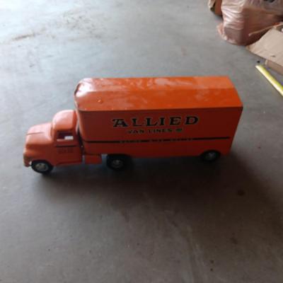 VINTAGE ALLIED VAN LINES 22" TWO PIECE TOY TRUCK