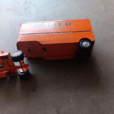 VINTAGE ALLIED VAN LINES 22" TWO PIECE TOY TRUCK