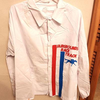 Lot #106 Vintage New Orleans Fair Grounds Race Track Windbreaker - New Old Stock