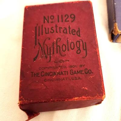 Lot #107 Lot of 5 Vintage Playing Card Decks - 1901 Mythology Game