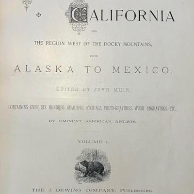 John Muir Pituresque California Volumes 1 & 2 1888