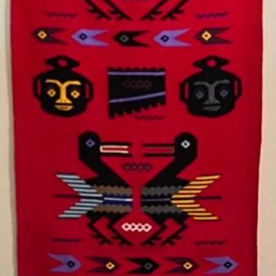 Red Tapestry Made In Ecuador