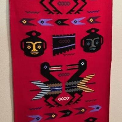 Red Tapestry Made In Ecuador