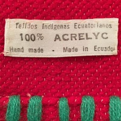 Red Tapestry Made In Ecuador