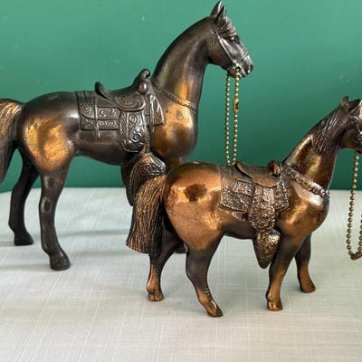Two copper Horses