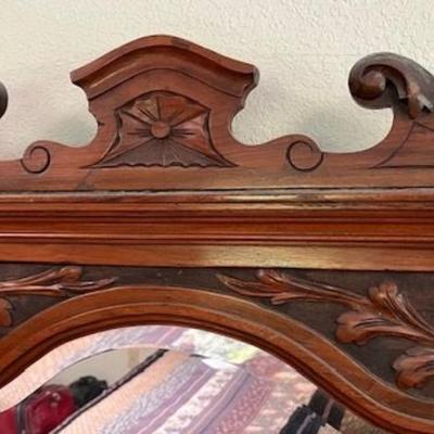 Antique Vanity Dresser With Mirror