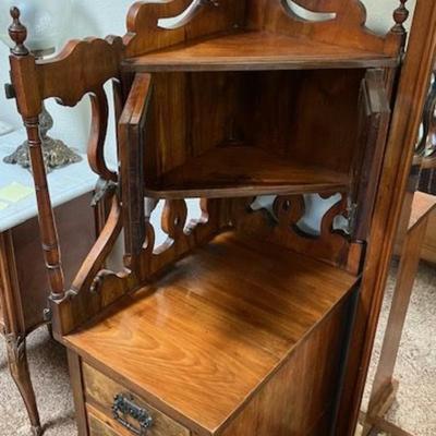 Antique Vanity Dresser With Mirror