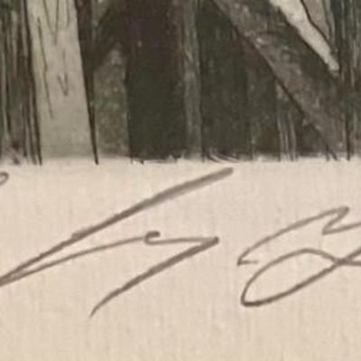 Alan Jay Gaines Signed Etching Of Train