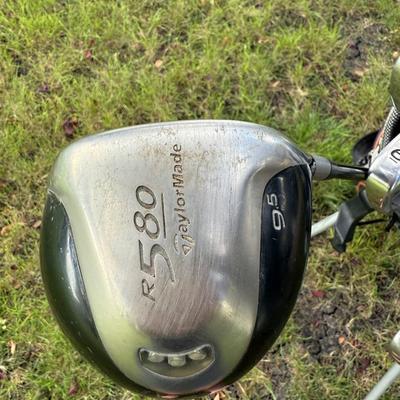 HT2 Affinity Golf Clubs, Bag, Eagle pull cart, Taylor-Made Driver