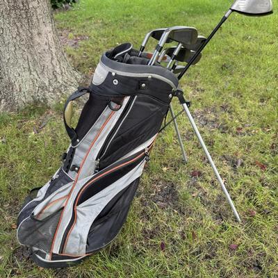 HT2 Affinity Golf Clubs, Bag, Eagle pull cart, Taylor-Made Driver